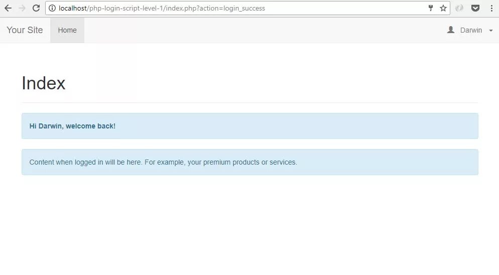View php text. Php script. php. login text.