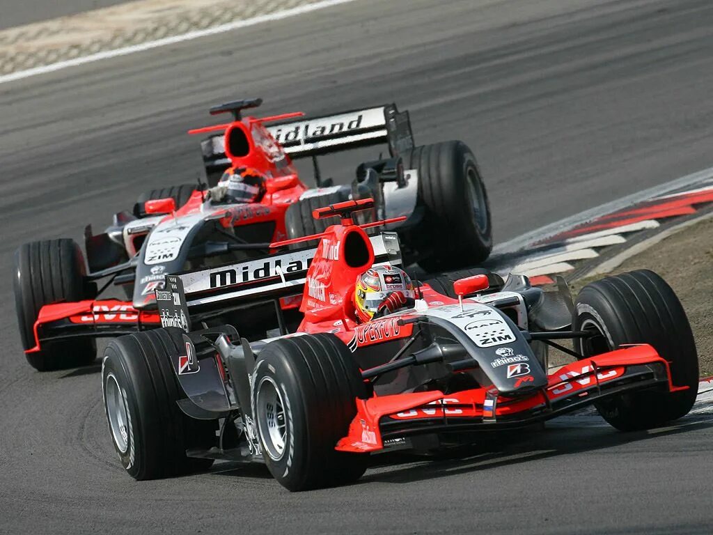 Команда формулы 1 8. Midland f1 Racing. MCLAREN Mercedes f1 2006. F1 2006 mf1. Макларен формула 1 2006.