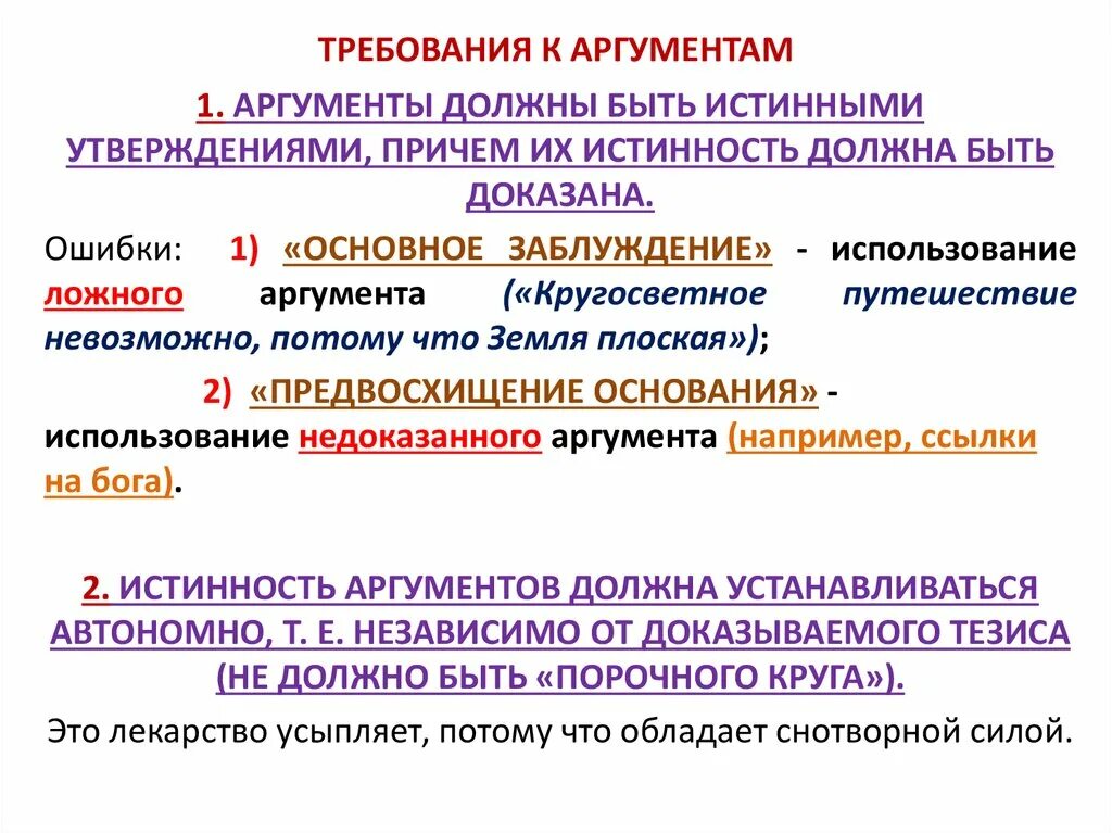 Требования к аргументам. Требования к формулировке аргументов.. Конспект требования к аргументам. Требования логики к аргументам.