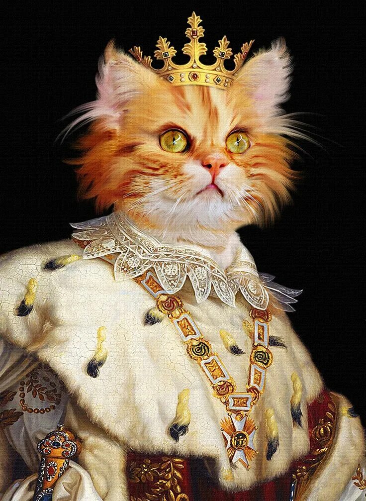 Кошечки королевы. Царский кот. Королевская кошка. Кот царь. Кот и Король.