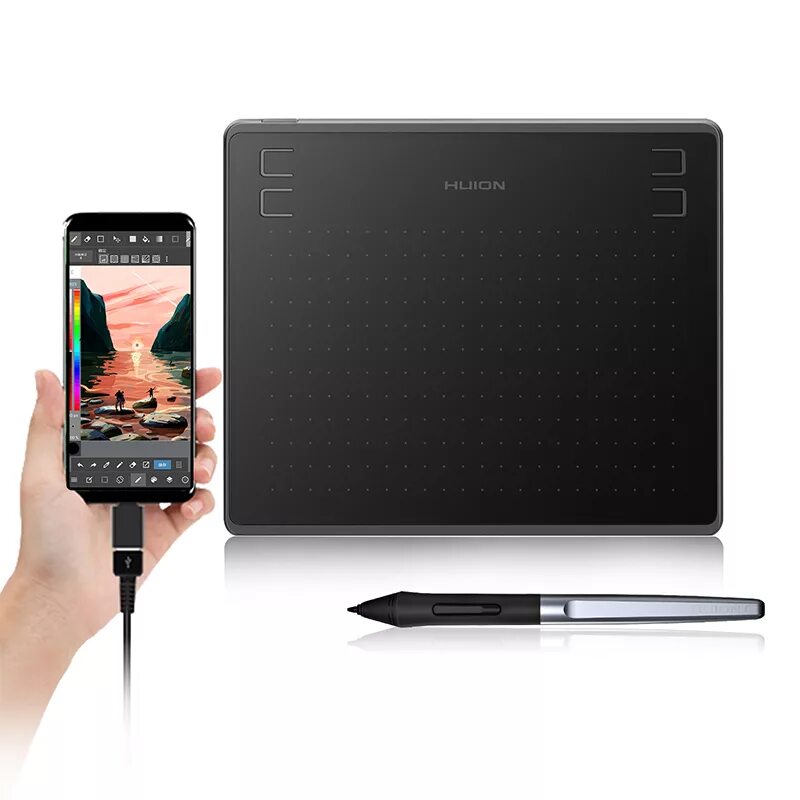 Планшет с пером. Huion hs64. Графический планшет hs64. Huion Tablet планшеты. Планшет Хуавей со стилусом.