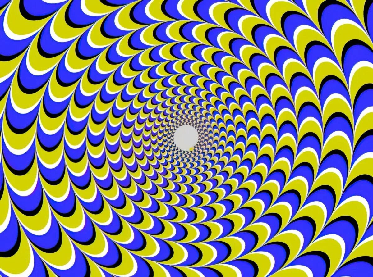 Moving image. Иллюзия Акиоши Китаока вращающийся змей. Иллюзия движения. Оптические иллюзии. Оптические иллюзии движения.