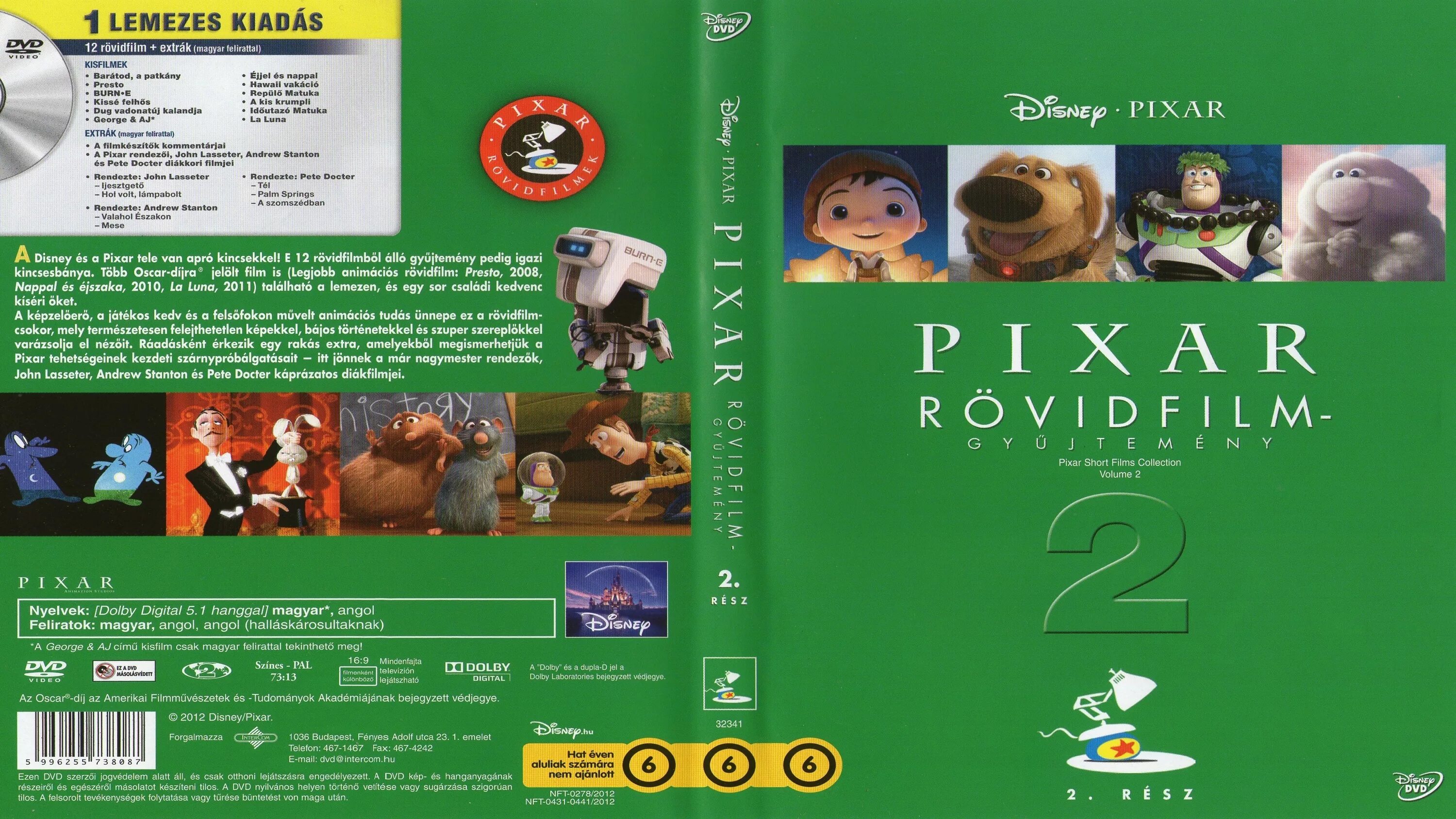 Short films collection. Коллекция короткометражных мультфильмов Pixar: том 2 диск. Pixar short films collection. Pixar DVD.