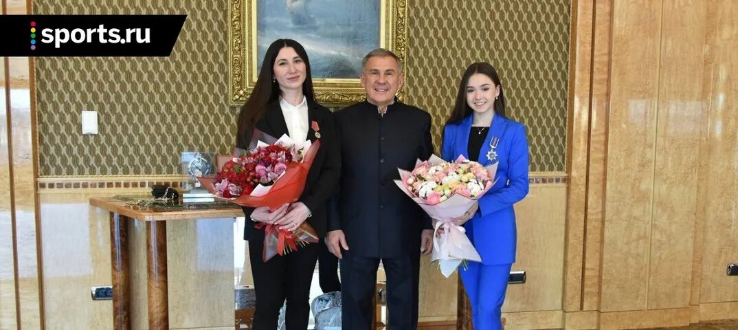Валиева с отцом. Валиева с отцом