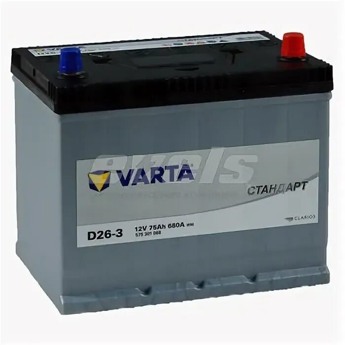 0 дз (60b24l). Varta стандарт 75 ач, 680 а. Аккумулятор mega 100 ah. Аккумулятор d26-3 varta характеристики. Asia standard.