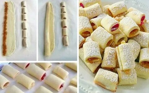 Слоеные печенья с повидлом