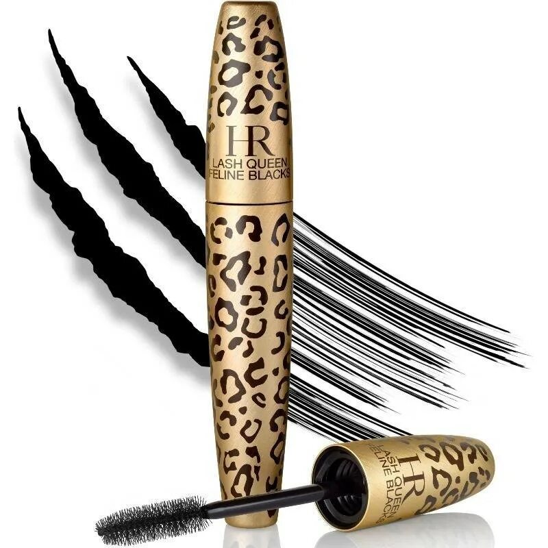 Тушь черно золотая. Тушь Helena Rubinstein Lash Queen. Lash Queen Feline Blacks тушь. Helena Rubinstein тушь для ресниц Lash Queen Feline Blacks. Тушь HR Helena Rubinstein.