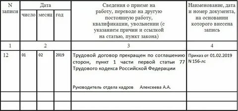 Ст 77 п 3 трудового договора