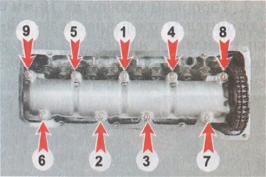 Моменты затяжки ваз 2107 инжектор. Крепление корпуса распредвала ВАЗ 2107. Порядок затяжки постели распредвала ВАЗ 2107. Порядок затяжки распредвала ВАЗ 2107. ГБЦ ВАЗ 2107 С распредвалом.