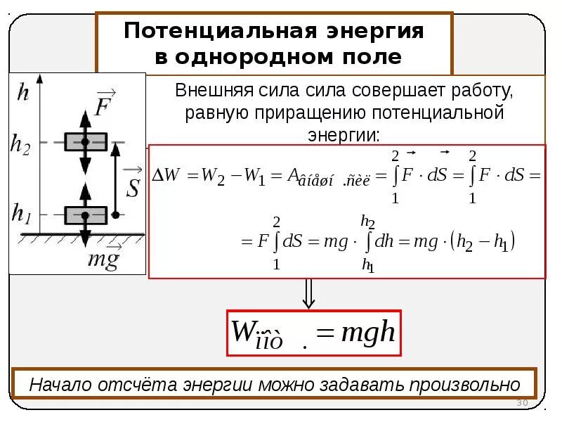 Потенциальная энергия в однородном поле силы тяжести. Потенциальная энергия в однородном поле тяжести. Потенциальная энергия тела в однородном поле тяжести. Потенциальная энергия в поле силы тяжести. Потенциальная энергия величина в си