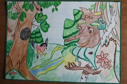 Нарисовать лесную сказку