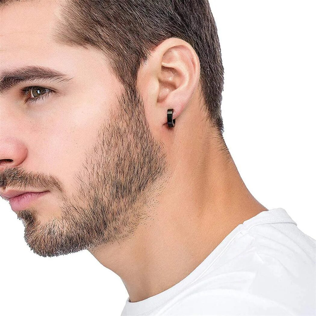 Серьга у парня в левом ухе. Мужская серьга 4мм. Серьги non-piercing clip on fake Mens boy Ear stud Cuff Hoop Earrings Stainless Steel -. Мужские серьги в ухо. Парень с серьгой.