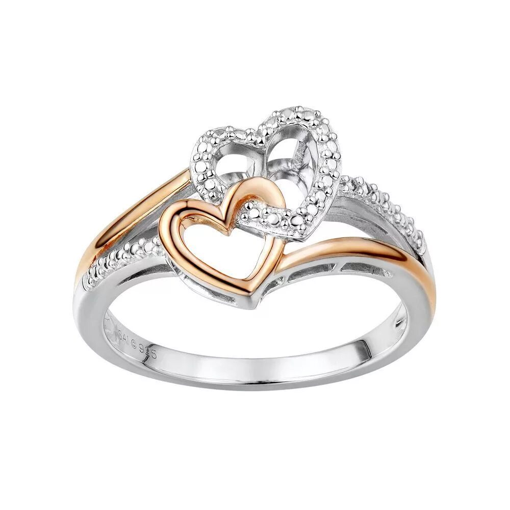 Серебряное кольцо Форевер. Кольцо с сердечком. Кольцо с двумя сердечками. Кольцо сердце золото.