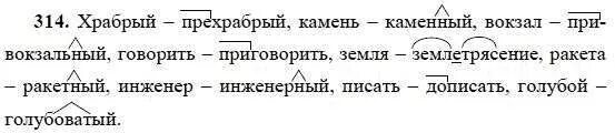русский язык 7 класс номер 314