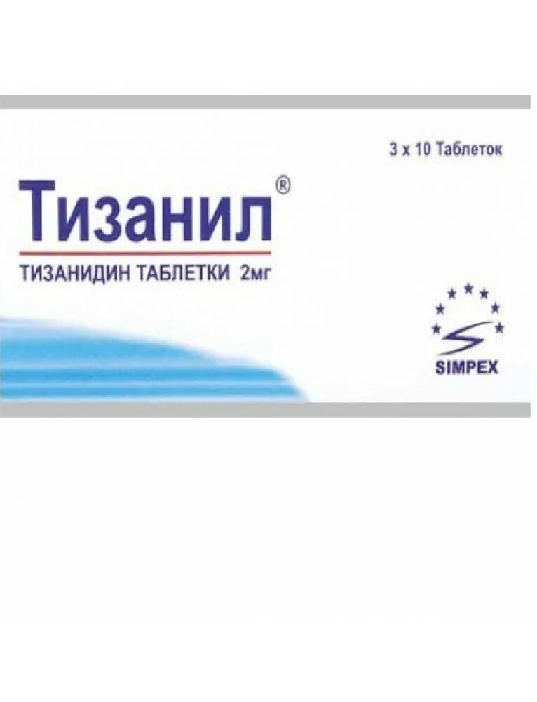 Тизанил таблетки 2 мг. Тизанидин таблетки 2мг. Тизанил 2 мг №20. Тизанил симплекс Фарма.