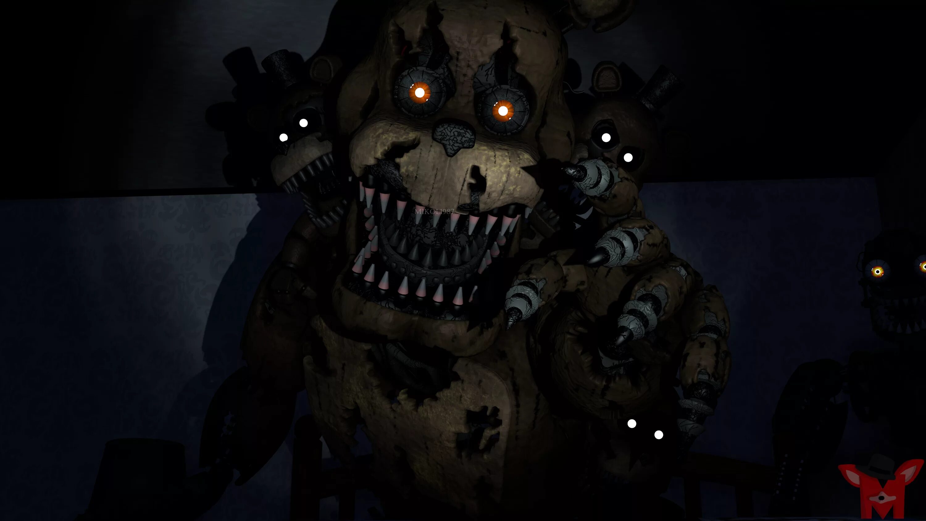 ФНАФ 4 кошмарный Фредди. FNAF кошмарный Фредди.