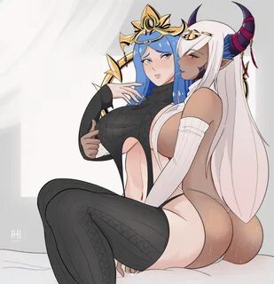 fire emblem, nintendo, absurdres, commission, highres, 2girls, after kiss, ...