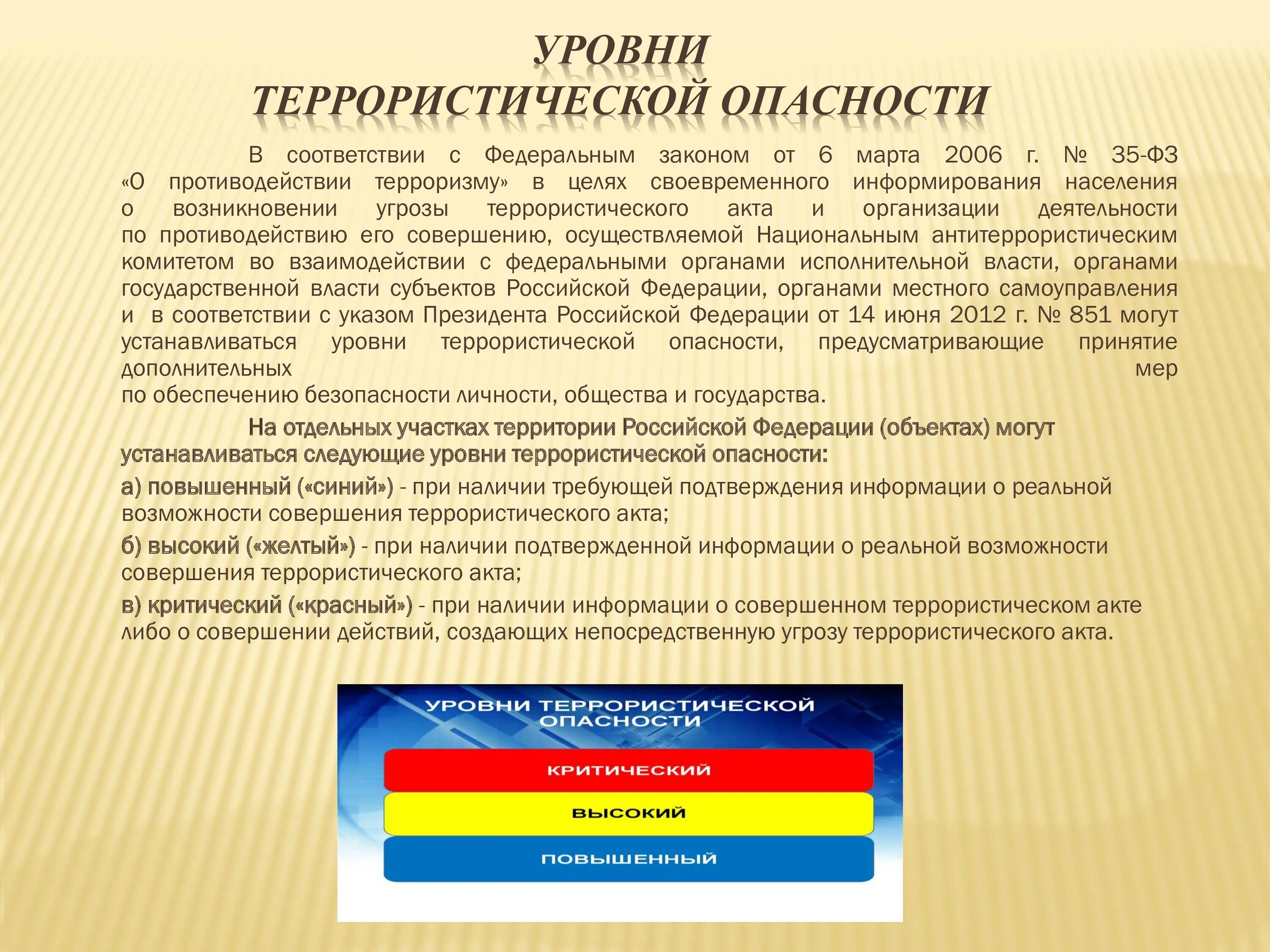 Указ 851 уровни террористической. Уровни террористической угрозы. Уровни террористической опасности. Уровни опасности терроризма. Уровни угрозы терроризма.