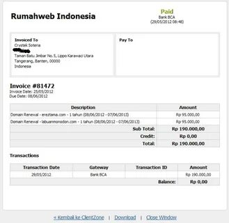 Invoice address