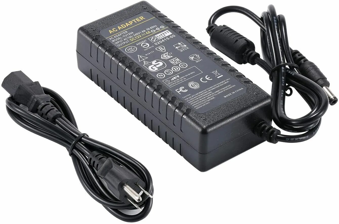 Блок питания 12v 4a (48w) 5.5х2.5мм. AC/DC Adapter 12v. Блок питания 12v 4a RAINPROF. Адаптер yu1205. Адаптер dc 12v