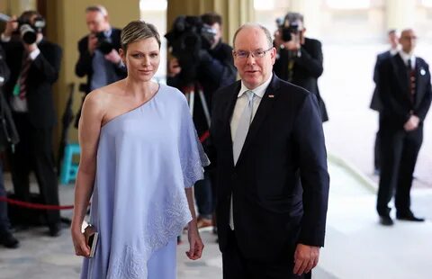 Princess Charlene beams with husband Prince Albert of Monaco at.