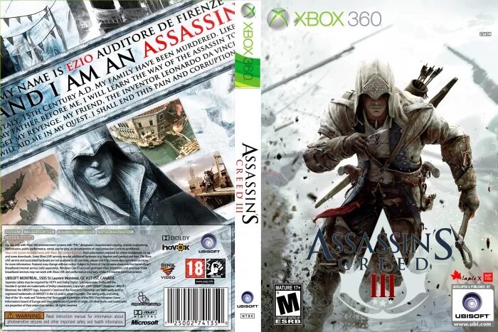 Ассасин хбокс. Ассасин Крид 3 на хбокс 360. Assassin's Creed® III Xbox 360 обложка. Assassins Creed 3 [Xbox 360]. Assassins Creed xbox360 CD.