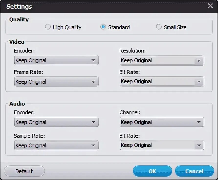 High quality settings