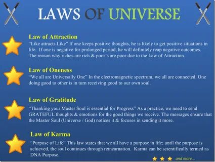 Laws of universe