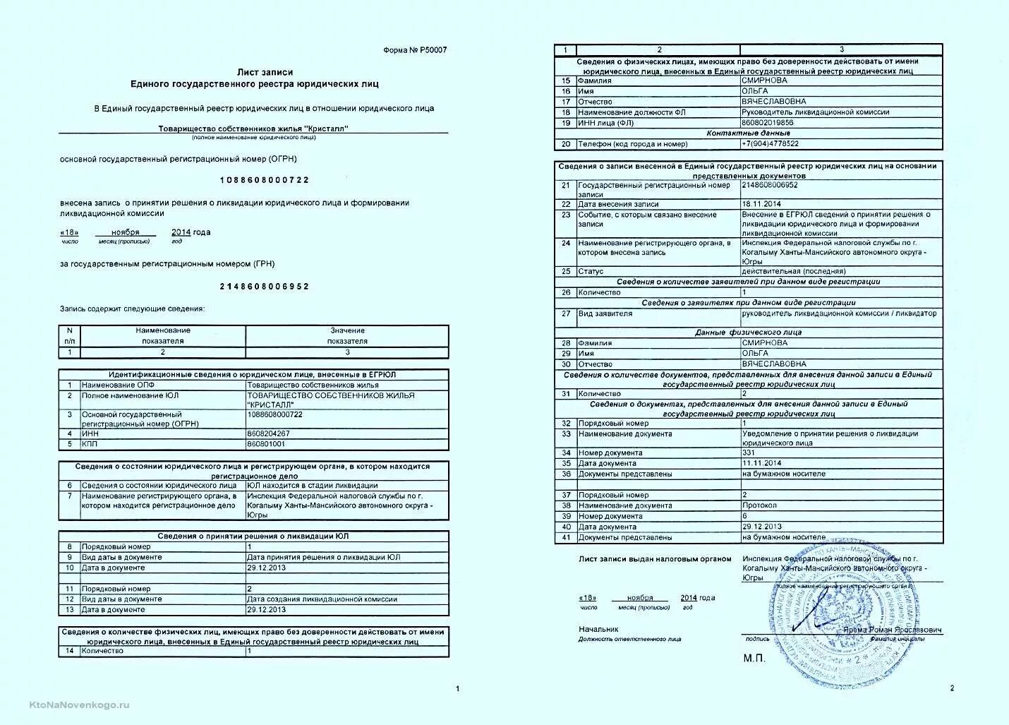 Дата место номер регистрации по егрюл