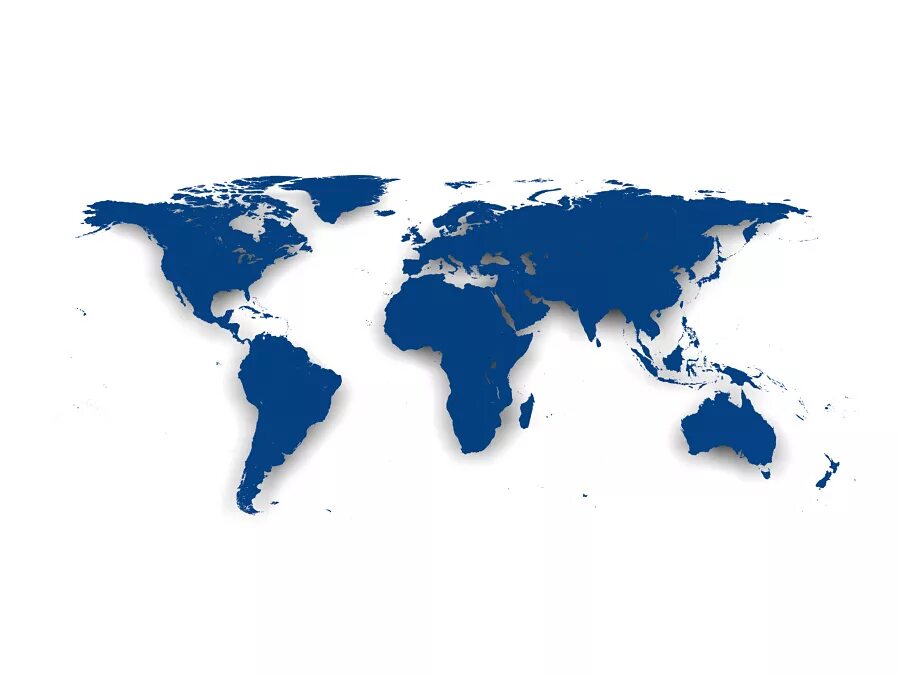 Blue and white world map