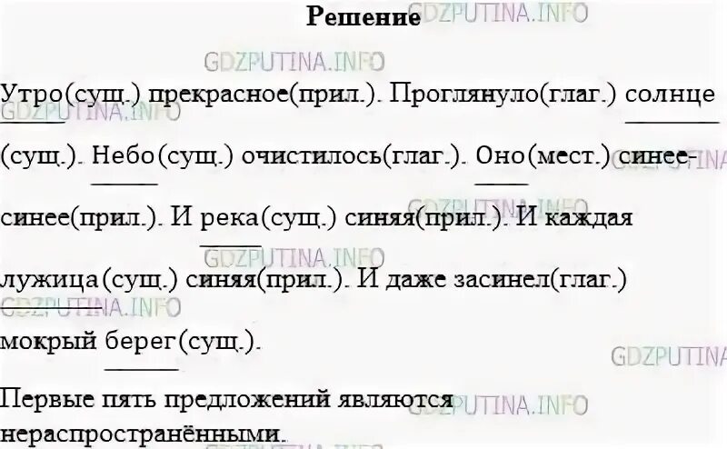 Небо очистилось замелькали. Проглянет солнце. Упражнения 442 по русскому языку 5 кл.