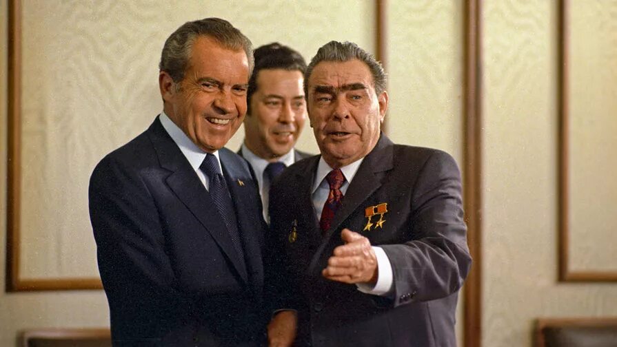 Приезд в ссср. Никсон и Брежнев 1972.