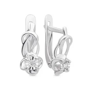 Серьги из белого золота 585 пробы