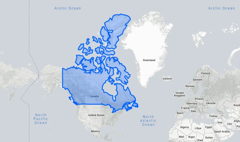 Размер Канады. Канада и Франция на карте. Canada vs USA Map. Максимальные высоты канады
