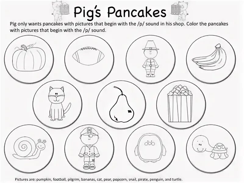 Pancakes worksheets for kids