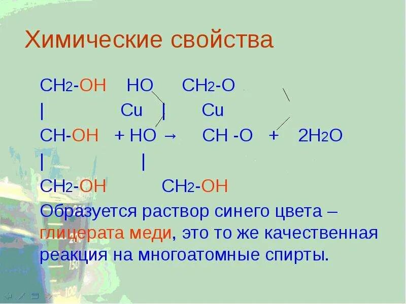 Получение спиртов 10 класс. Глицерат меди качественная реакция. Глицерат меди формула.