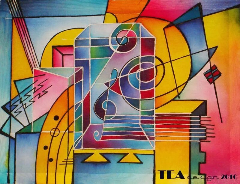 картина музыкальные. декоративная композиция на музыкальную тему. кандинский кубизм. техники музыкальной композиции. картина музыкальные.