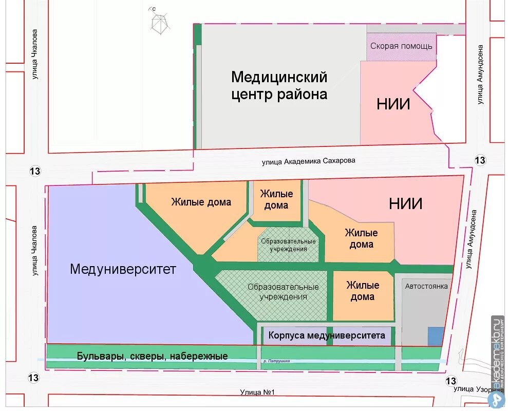 Кластеры екатеринбург. Медицинский кластер Академический Екатеринбург. Медицинский кластер Академический Екатеринбург проект. Кварталы академического района. План медкластера Академический.