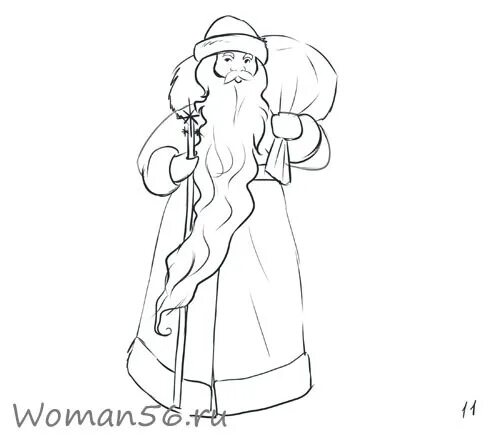 Дед мороз рисунок чертеж Santa Claus Drawing Christmas Coloring Pages