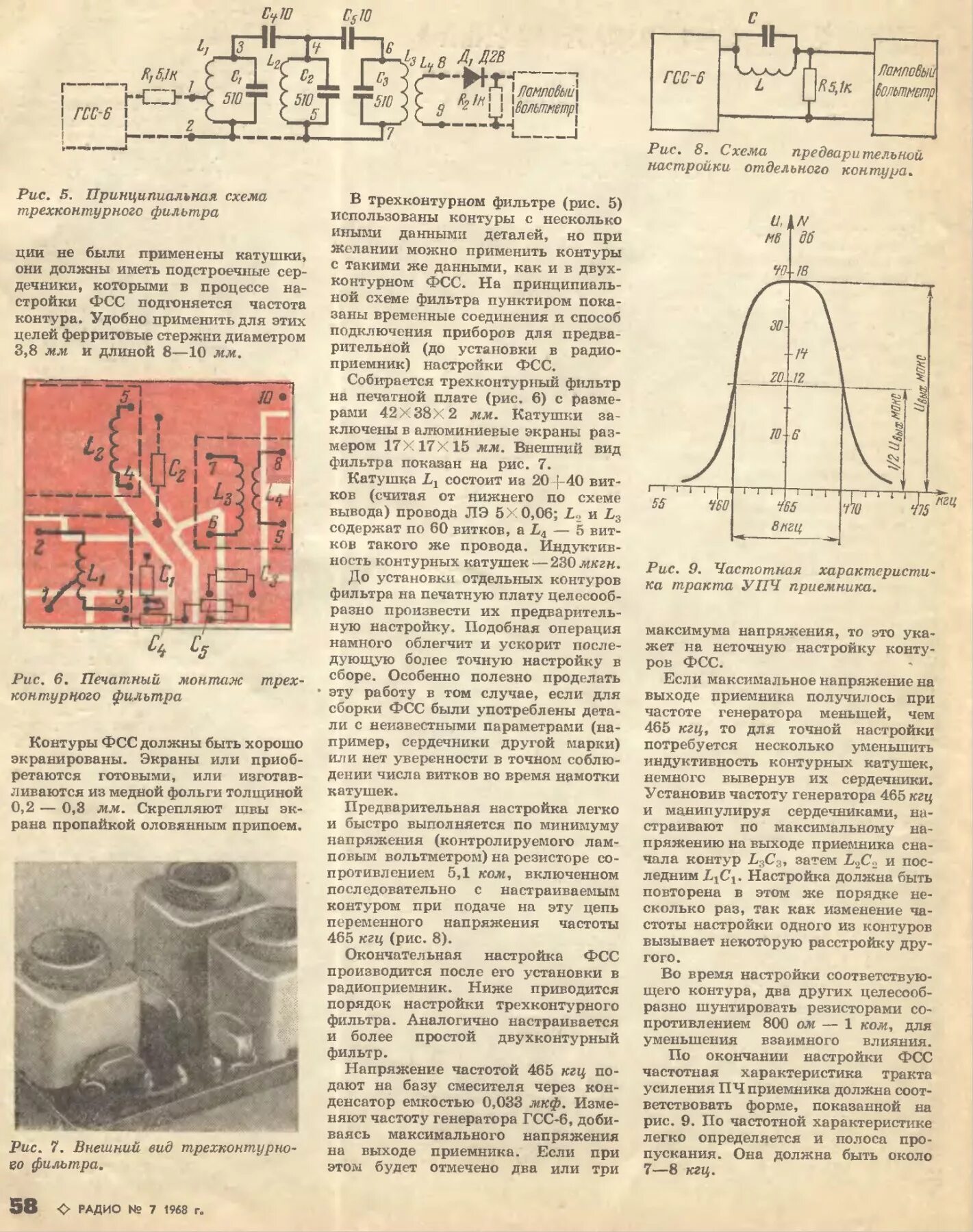 Генератор качающейся частоты ламповый. Настройка контуров радиоприемника. Каркасы контур ПЧ 465 КГЦ. Схема ВЧ генератора для настройки радиоприемников. На какую частоту настроен контур