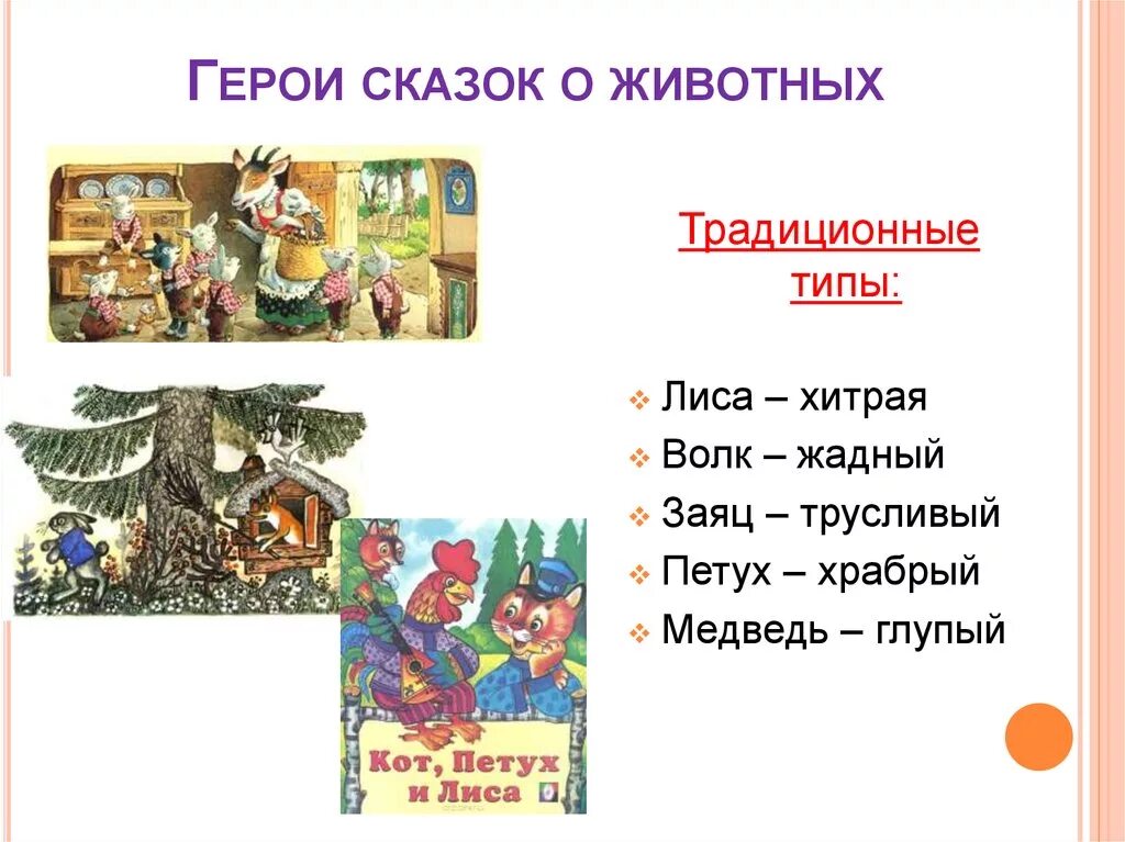 Народные сказки о животных 1 класс. Характер животных в сказках. Народные сказки названия. Персонажи сказок о животных. Герои народных сказок.