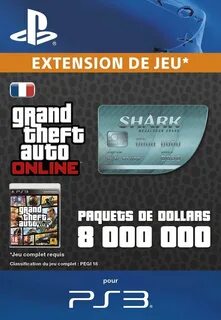 Grand Theft Auto Online GTA V Great White Shark Cash Card 1,250,000 GTA-Dol...