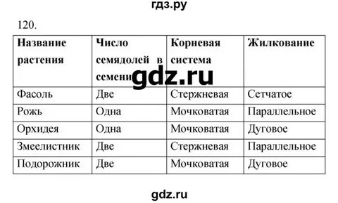 Биология стр 96 таблица