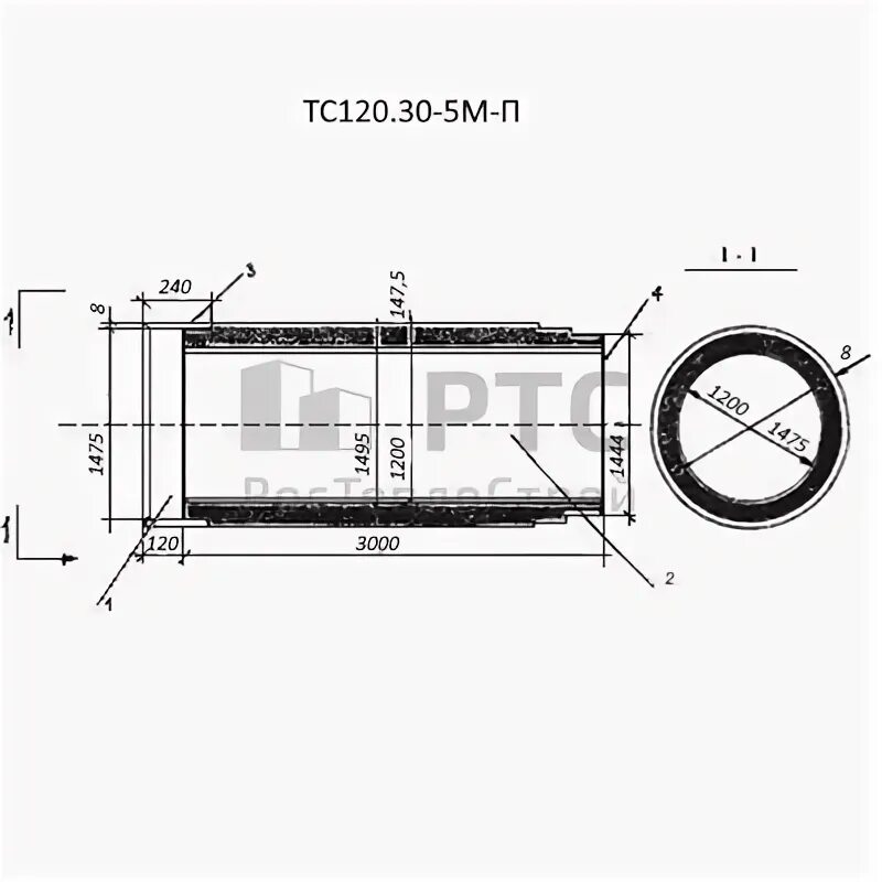 Чертеж трубы ТС 200.30-6м. ТС 120.30-6 МП. Труба жб ТС 200.30-5м вес. 8тс120.125. 8 3 5 150 30