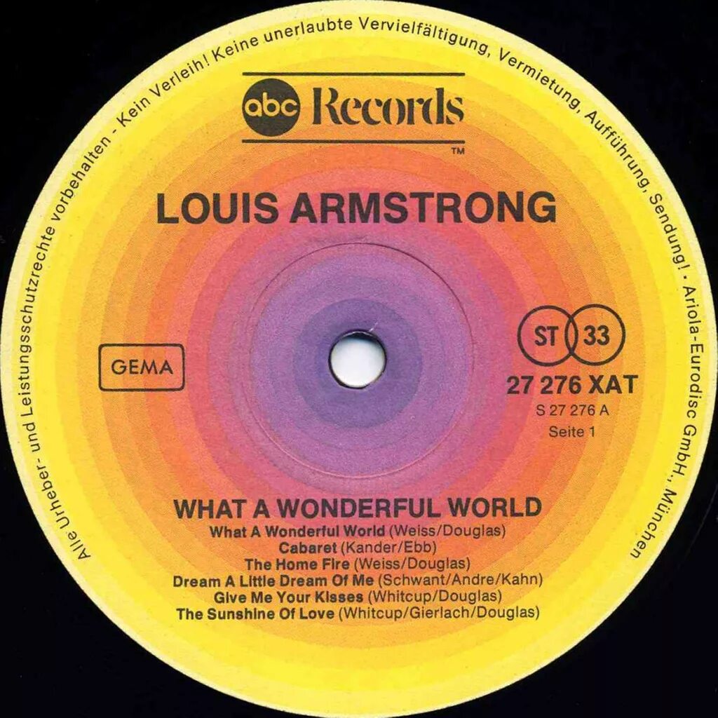 Were wonderful world. Луи Армстронг wonderful World. What a wonderful World. Луис Армстронг what a wonderful World. Louis Armstrong - what a wonderful World (1967).