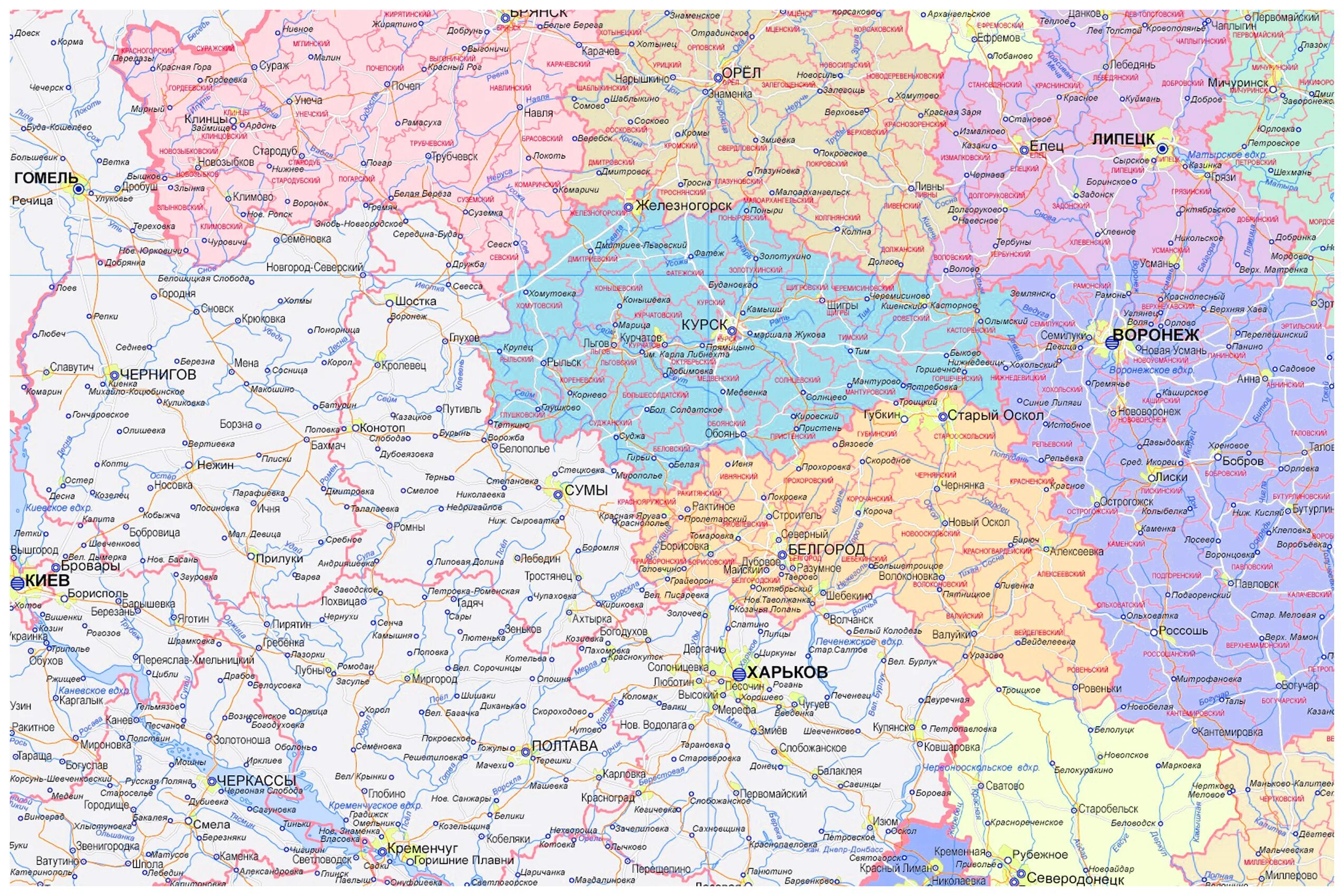 Граница Украины и России на карте 2023. Граница России и Украины на карте. Области России граничащие с Украиной на карте. Границы Украины на карте.