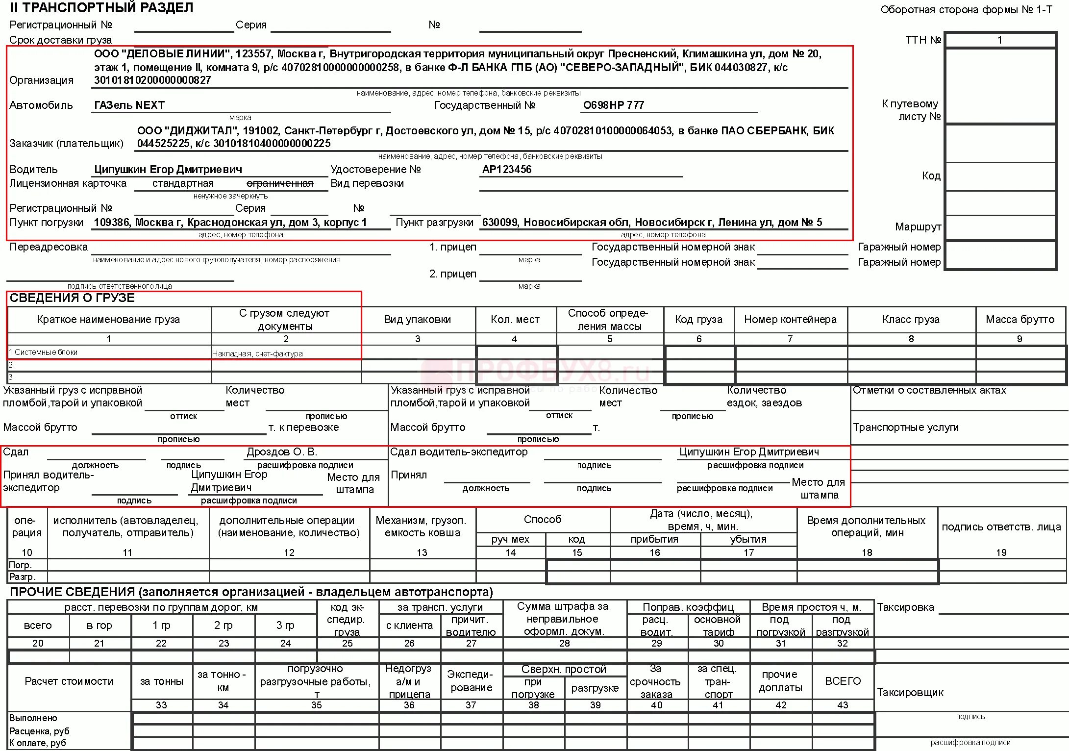 Товарно-транспортная накладная 1с 2023. 1-Т товарно-транспортная накладная транспортный раздел. Товарно транспортная накладная образец 1с. Товарно транспортная накладная 1с Бухгалтерия.