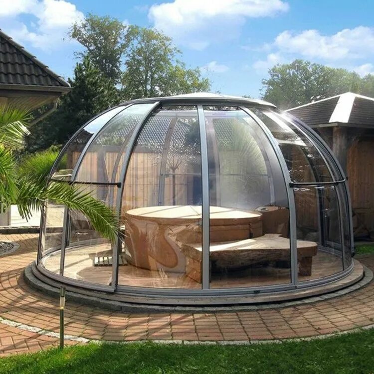 Поликарп павильоны для бассейнов ориент. Купол для бассейна летотент. Круглый павильон. Круглый павильон. Беседка павильон для дачи.