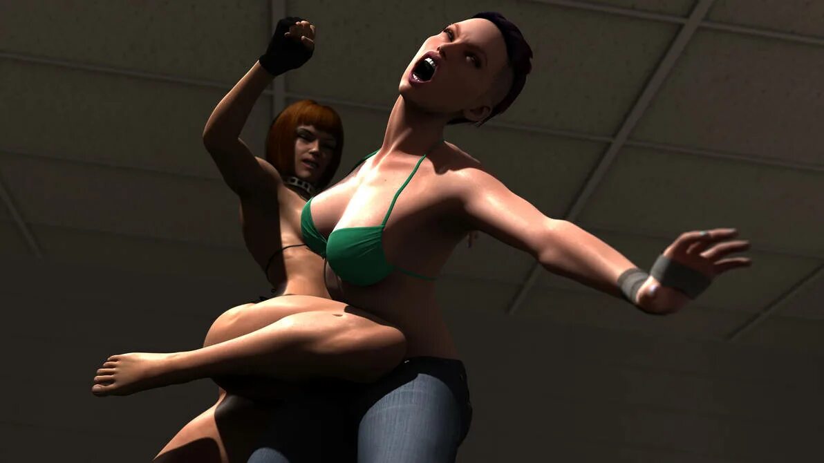 Кетфайт мускулистых девушек 3d. Belly punching 3d модель. Футанари 3d от первого лица. 3d комикс 18