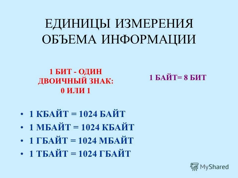 3 меры информации